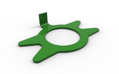 3D illustration of washer isolated on white background