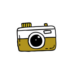 camera doodle icon