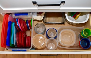 Home kitchen drawer organization for simple and modern lifestyle and easy cooking for family meals