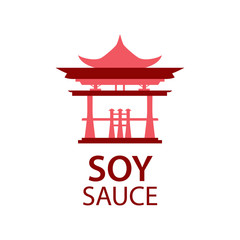 vector logo of soy sauce, Japanese seasoning