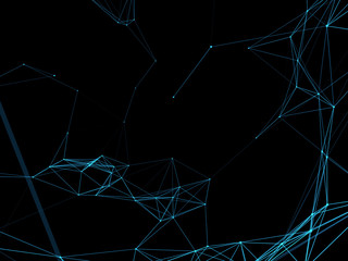 Abstract geometry surfaces, lines and points background, Used as digital wallpaper and technology background.
