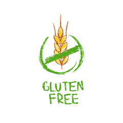 Gluten Free Symbol. Wheat in a round frame.
