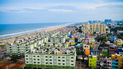 Fototapeta premium aerial view of the city