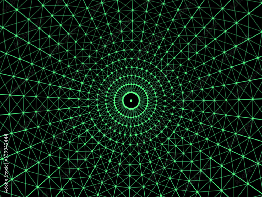 Wall mural abstract geometry surfaces, lines and points background, used as digital wallpaper and technology ba