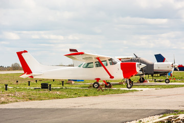 cessna aircraft stands on the apron