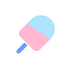 Ice Cream flat colour icon in simple style