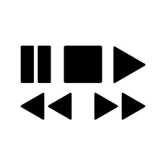 Media Player Icons set. Vector for design