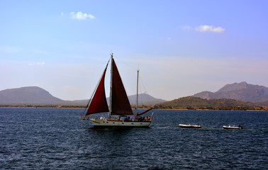 sailboat on the sea