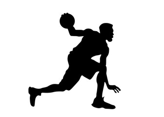Basketball, ball, basketball, sport, black, profile, outside