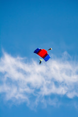 skydiver flying