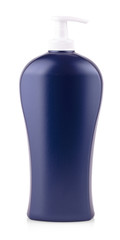 Plastic Clean Blue Bottle With Dispenser On White