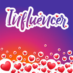 Influencer Lettering Trendy vector design.