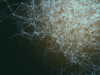 Abstract geometry surfaces, lines and points background, Used as digital wallpaper and technology background.
