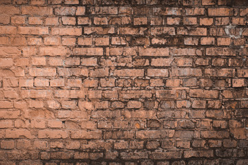 Background of red brick wall pattern texture. Great for graffiti inscriptions.