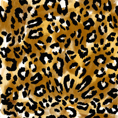 Fototapeta na wymiar Leopard pattern design, illustration background