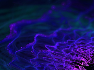 Abstract Illustration - Strings of Chaotic Plasma Energy, Colorful Fractal Multicolor Lightning, Energy Discharge, Scientific Plasma Study. Digital Flames, Artistic Design