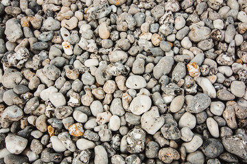 Web banner abstract smooth round pebbles sea texture background