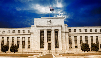 Fototapeta na wymiar Federal Reserve Building in Washington DC, United States, FED