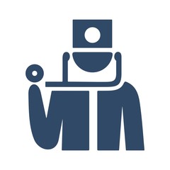 Doctor icon in flat style. Medical staff sign. Medic symbol.