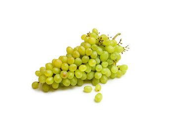 white grapes on a white background