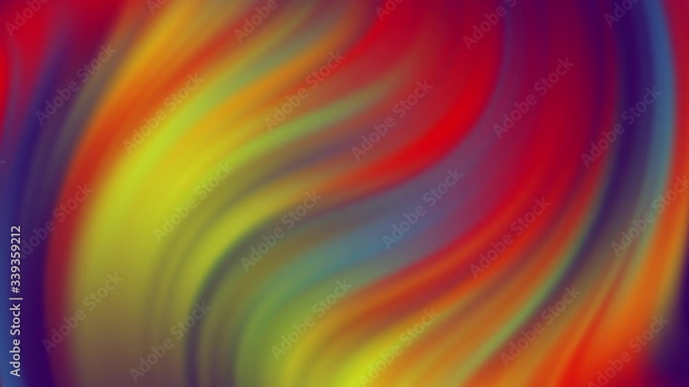 Poster bright colored seamless loop twisted gradient background.3d render rows colorful purple red yellow b