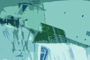 Abstract unique irregular soft splash and stroke colorful background