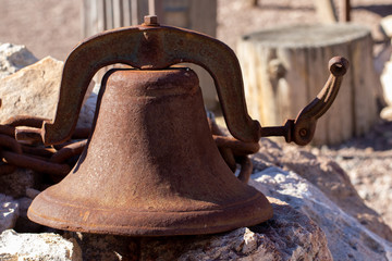 Fototapeta premium Rust colored antique vintage bell