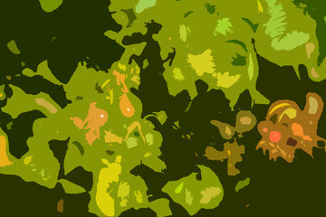 Abstract unique irregular soft splash and stroke colorful background