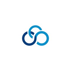 cloud infinity database logo vector
