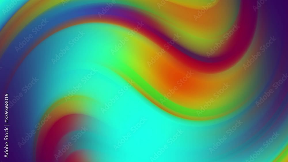 Poster bright colored seamless loop twisted gradient background.3d render rows colorful purple red yellow b