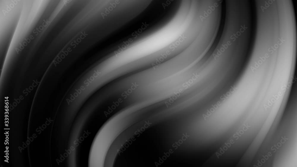 Poster black and white seamless loop twisted gradient background. abstract blurred futuristic design