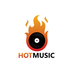 Hot Music Logo Template Design