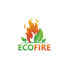 Eco Fire Logo Template Design
