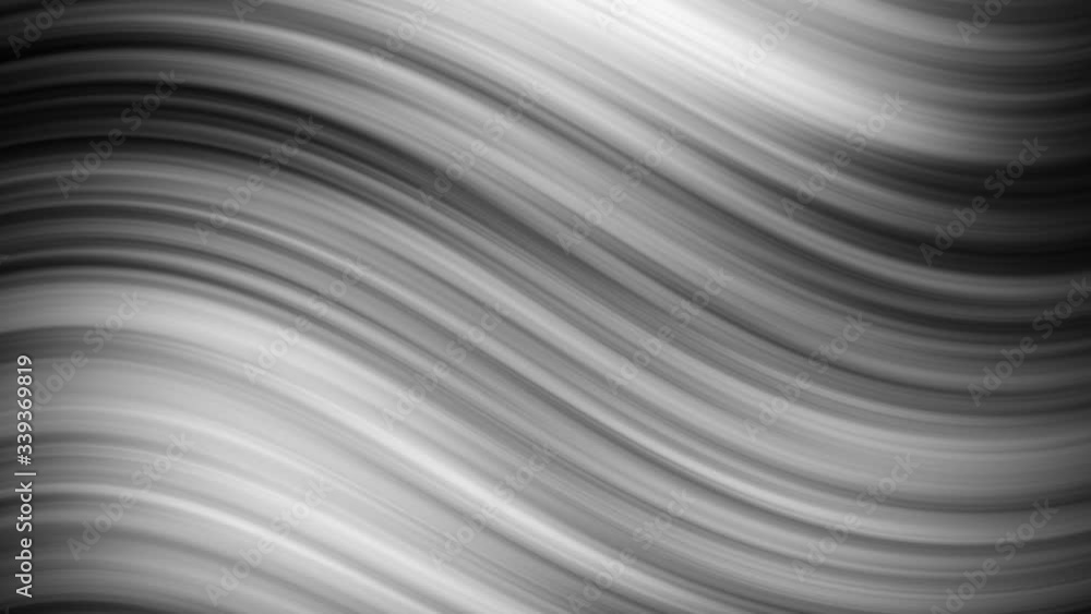 Poster black and white seamless loop twisted gradient background. abstract blurred futuristic design
