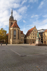 Schillerplatz with houses and church