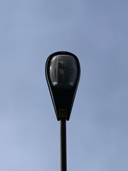 street lamp on blue sky