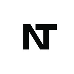 tn nt minimal logo icon desig vector