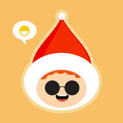 cute and kawaii boy with red hat vector illustration. cartoon character for kid.can use for emoji, emoticon, sticker, emblem, website, logo