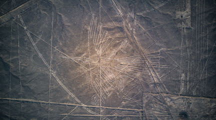 Aerial top down view on 