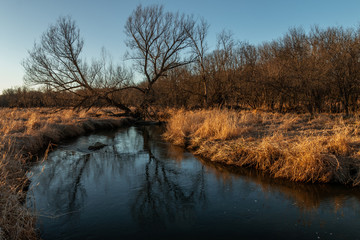 twilight above the river