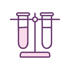 Science tubes line style icon vector design