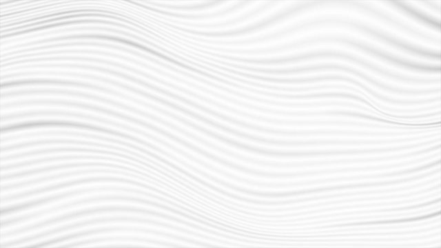 White curved smooth wavy lines abstract motion background. Video animation Ultra HD 4K 3840x2160