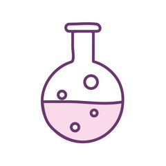 Science flask line style icon vector design