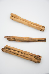 Chunks of Cinnamon spice - Cinnamomum verum.