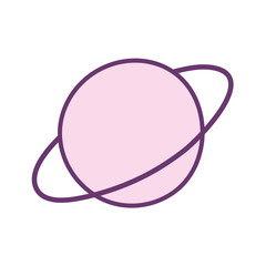 Planet line style icon vector design
