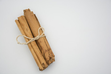 Chunks of Cinnamon spice - Cinnamomum verum.