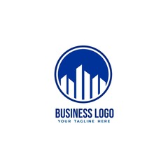 Abstract Isolated Blue Business Logo Template