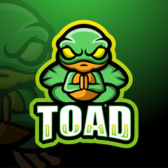 Toad mascot esport logo design