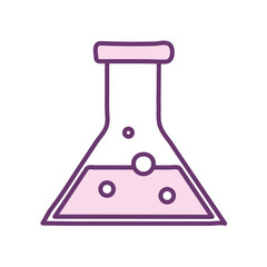 Science flask line style icon vector design