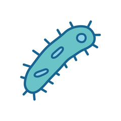 Virus line and fill style icon vector design